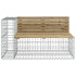 Hagebenk gabiondesign 122x71x65,5cm impregnert furu