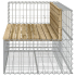 Hagebenk gabiondesign 122x71x65,5cm impregnert furu