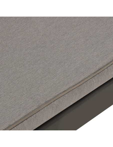 Hagestoler med pute plast grå