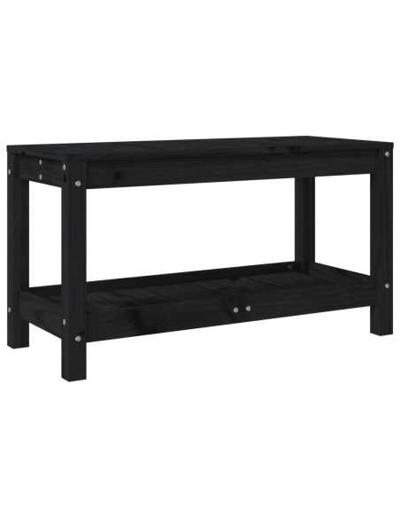 Hagebenk svart 82,5x35x45cm heltre furu