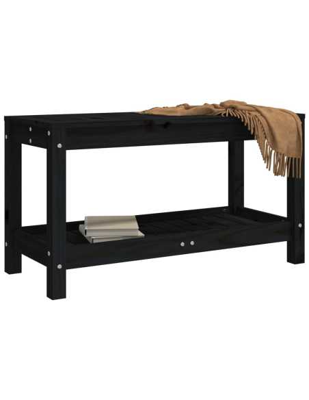 Hagebenk svart 82,5x35x45cm heltre furu