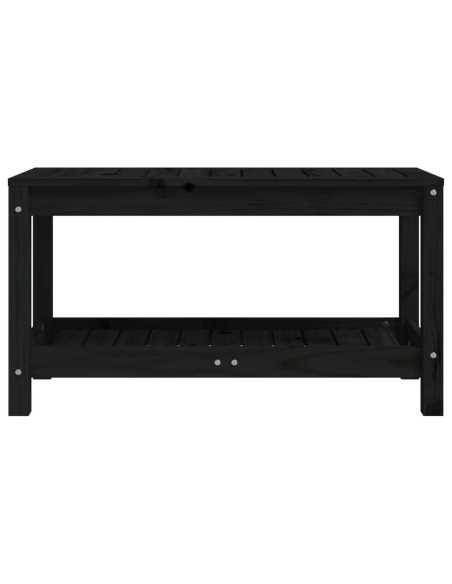 Hagebenk svart 82,5x35x45cm heltre furu