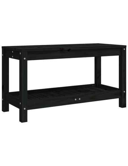 Hagebenk svart 82,5x35x45cm heltre furu