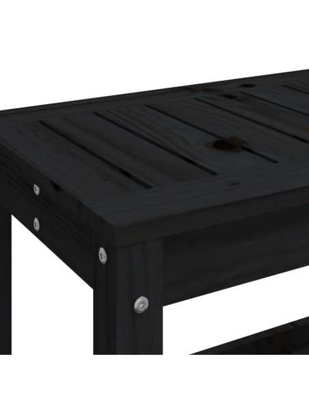 Hagebenk svart 82,5x35x45cm heltre furu