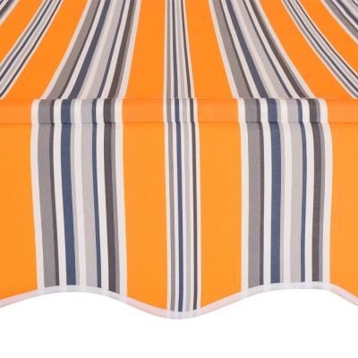 Markise manuell uttrekkbar 150cm gule og blå striper