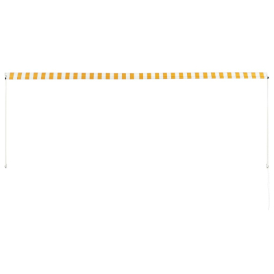 Markise uttrekkbar 350x150cm gul og hvit