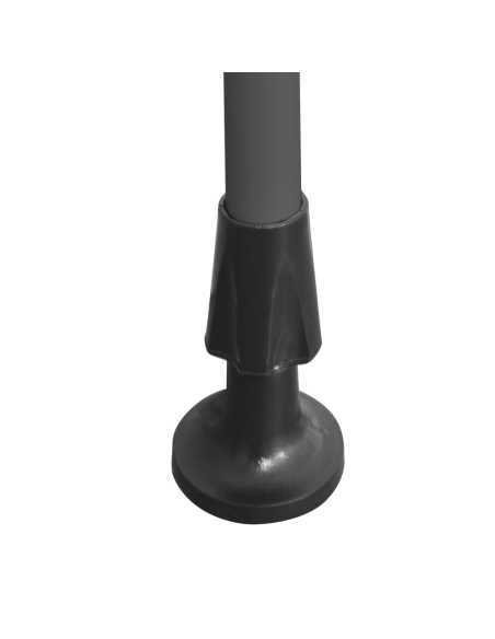 Markise manuell uttrekkbar med LED 250cm blå og hvit