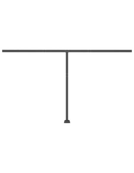 Markise frittstående automatisk 450x300cm blå/hvit