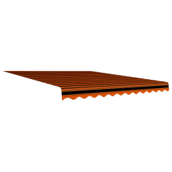 Markiseduk oransje og brun 350x250 cm