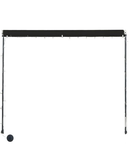 Uttrekkbar markise med LED 300x150 cm antrasitt