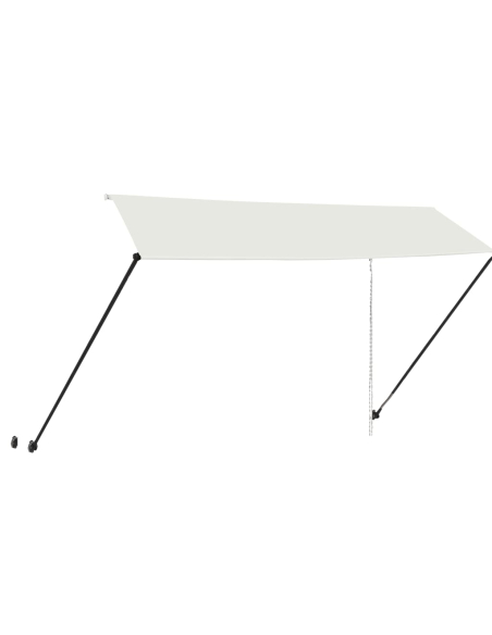 Uttrekkbar markise med LED 350x150 cm kremhvit