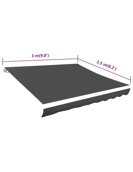 Markiseduk 300x250 cm antrasitt