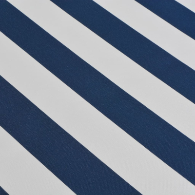 Markise foldbar manuell 400cm blå/hvit