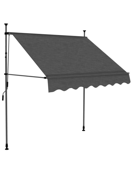 Markise med LED 100cm antrasitt