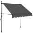 Markise med LED 100cm antrasitt