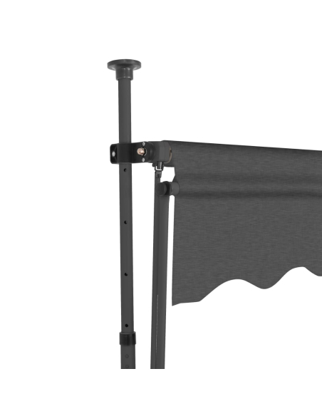 Markise med LED 100cm antrasitt