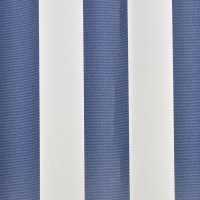 Markiseduk blå og hvit 6 x 3 m (ramme...