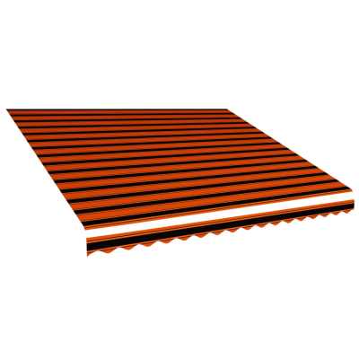 Markiseduk oransje og brun 400x300 cm