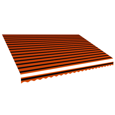 Markiseduk oransje og brun 500x300 cm