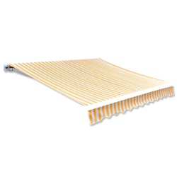 Markiseduk 500x300cm oransje og hvit