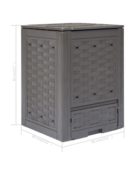 Kompostbeholder 300L brun