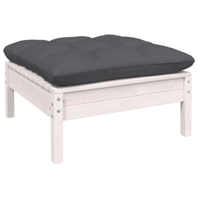 Sofagruppe med puter 8 deler furu hvit