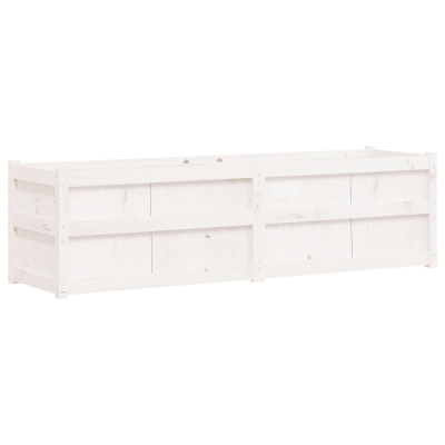 Plantekasse hvit 180x50x50 cm heltre furu