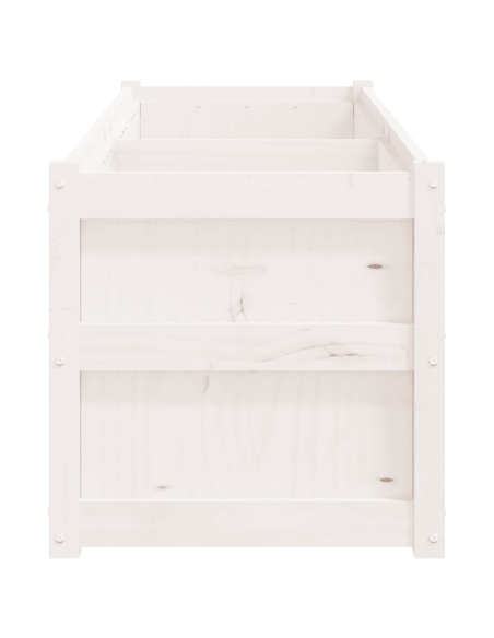 Plantekasse hvit 180x50x50 cm heltre furu