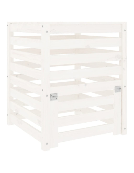 Kompostkasse hvit 63,5x63,5x77,5cm heltre furu