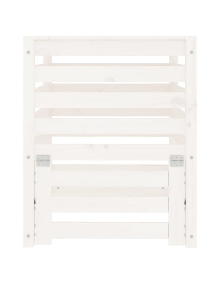 Kompostkasse hvit 63,5x63,5x77,5cm heltre furu