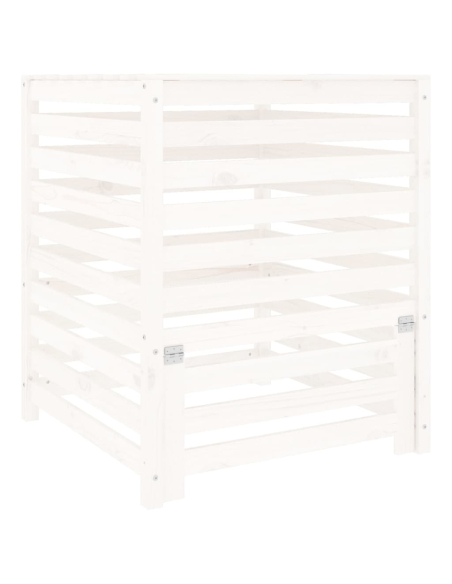 Kompostkasse hvit 82,5x82,5x99,5cm heltre furu
