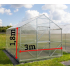 Drivhus ekstra sterk (Bredde 300cm)