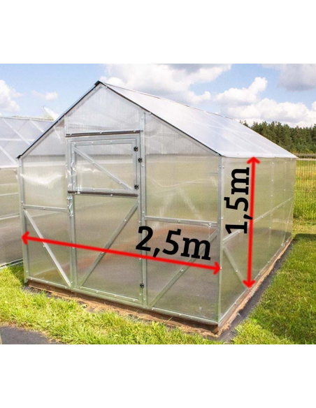 Drivhus ekstra sterk (Bredde 250cm)