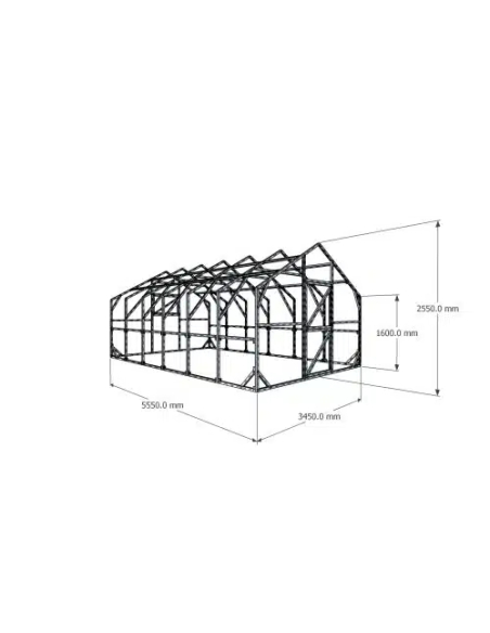 Drivhus ekstra sterk (B345cmxL555cm)