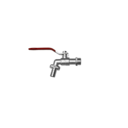 Ventil i forniklet messing ¾" (med langt håndtak)