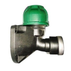 Albue rør-kobling med veggmontering 25mm