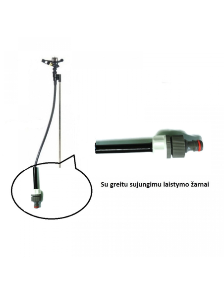 Sprinkler S1 med stativ, stang og hurtigkobling