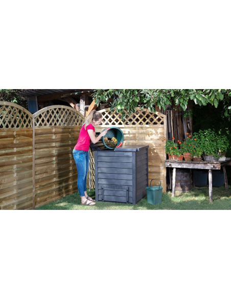 Kompostbeholder Thermo-Wood 600 L med base