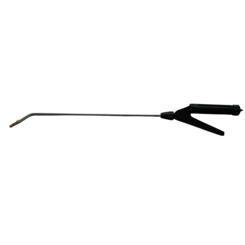 Buet plastbelagt håndtak 60 cm med justerbar hormonspiss