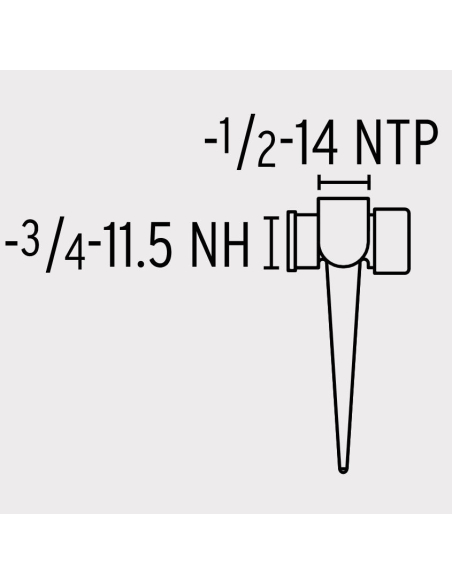 Metallstativ for sprøyter, ½" innvendig gjenge TRUPER