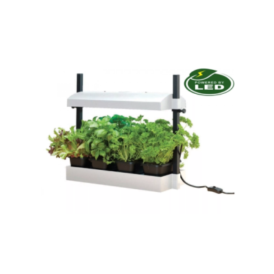 Minidrivhus med LED lys 8W Hvit