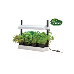 Minidrivhus med LED lys 8W Hvit