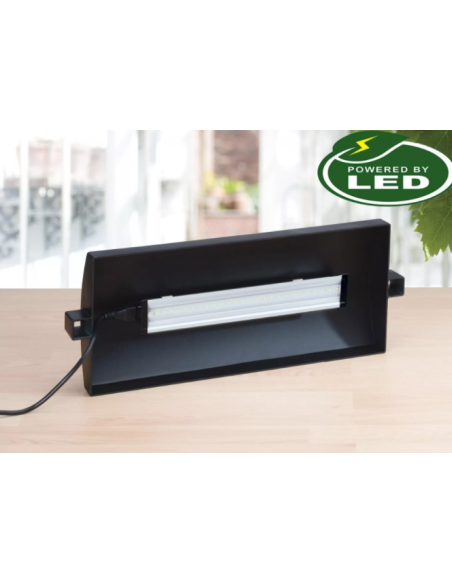 Minidrivhus med LED lys 8W Hvit