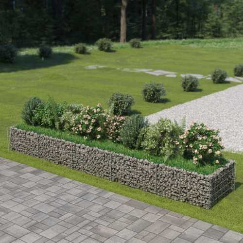 Gabion høybed galvanisert stål 450x90x50 cm