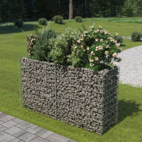 Gabion høybed galvanisert stål 180x50x100 cm