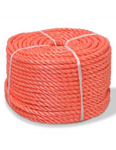 Tau vridd polypropylen 16mm 100m oransje