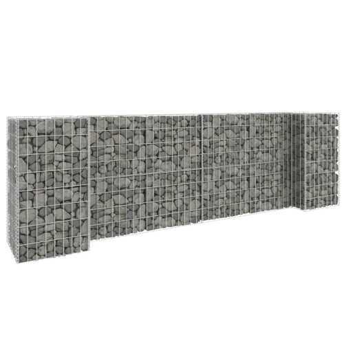 Gabion plantekasse H-formet ståltråd 260x40x80cm