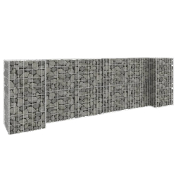 Gabion plantekasse H-formet ståltråd 260x40x80cm