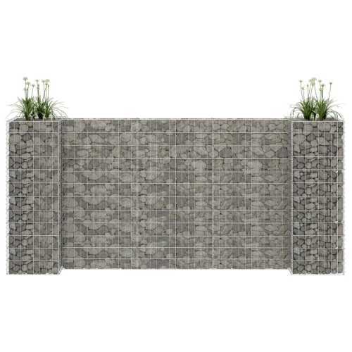 Gabion plantekasse H-formet ståltråd 260x40x120cm