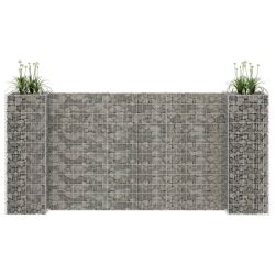 Gabion plantekasse H-formet ståltråd 260x40x120cm
